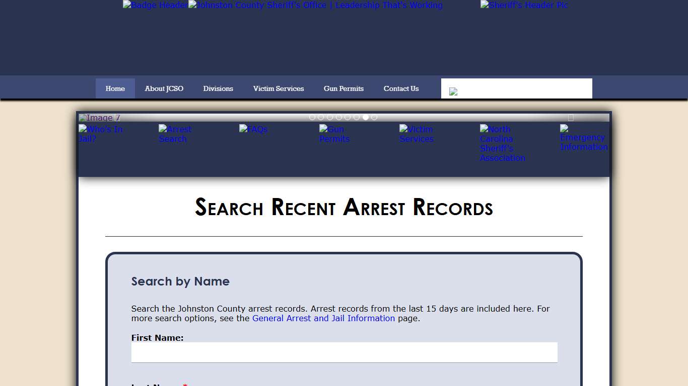 Search Recent Arrest Records